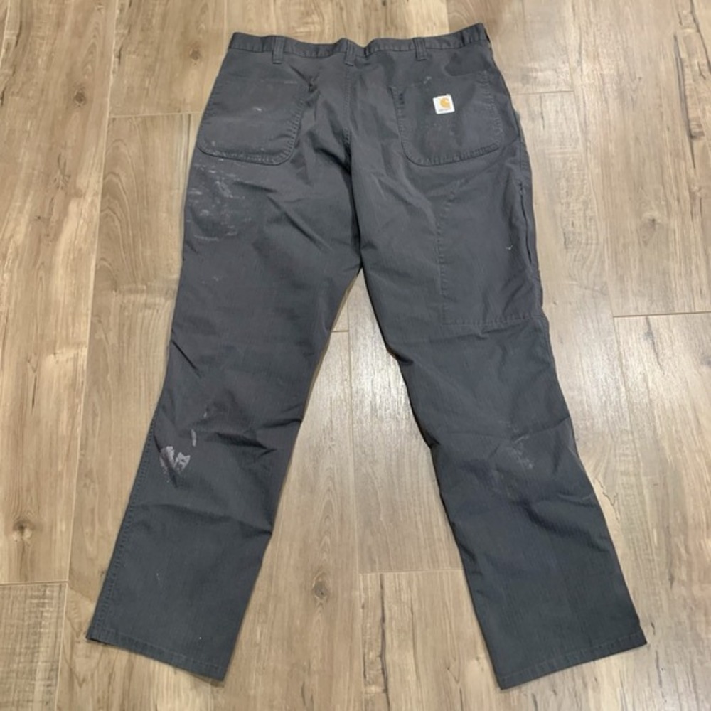 Carhartt Men's Carpenter 74533-33 Pants 36X32 Grey Ripstop Relaxed Fit Workwear‎